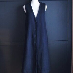 Wolcott Takemoto |  Wool Sleeveless Button Up Dress/Duster